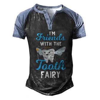 Dentist Tooth Fairy Pediatric Dental Assistant Hygienist Gift Graphic Design Printed Casual Daily Basic Men's Henley Shirt Raglan Sleeve 3D Print T-shirt - Thegiftio UK