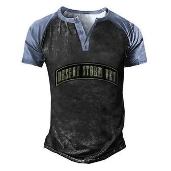 Desert Storm Veteran Graphic Design Printed Casual Daily Basic V2 Men's Henley Shirt Raglan Sleeve 3D Print T-shirt - Thegiftio UK