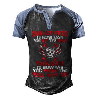 Diesel Mechanic Gift Funny Horsepower Torque Graphic Design Printed Casual Daily Basic Men's Henley Shirt Raglan Sleeve 3D Print T-shirt - Thegiftio UK