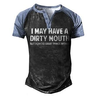 Dirty Mouth Men's Henley Shirt Raglan Sleeve 3D Print T-shirt - Seseable