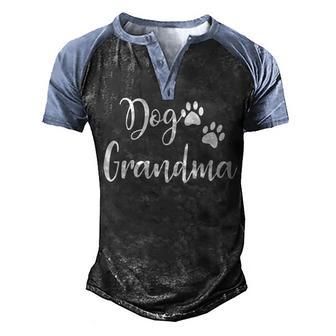 Dog Grandma Women Dog Paw Men's Henley Shirt Raglan Sleeve 3D Print T-shirt - Thegiftio UK