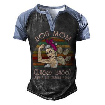 Dog Mom Classy Sassy And A Bit Smart Assy V2 Men's Henley Shirt Raglan Sleeve 3D Print T-shirt - Thegiftio UK