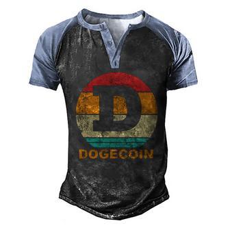 Dogecoin Meme Retro Vintage Style Graphic Design Printed Casual Daily Basic Men's Henley Shirt Raglan Sleeve 3D Print T-shirt - Thegiftio UK