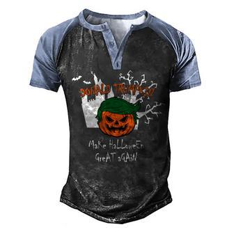 Donald Trump Make Halloween Great Again Graphic Design Printed Casual Daily Basic V2 Men's Henley Shirt Raglan Sleeve 3D Print T-shirt - Thegiftio UK
