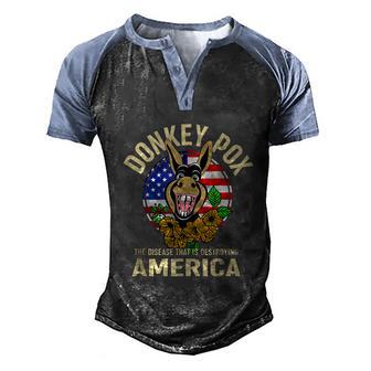 Donkey Pox The Disease Destroying America Funny Anti Biden V5 Men's Henley Shirt Raglan Sleeve 3D Print T-shirt - Thegiftio UK