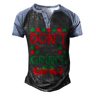 Dont Be A Funny Christmas T Men's Henley Shirt Raglan Sleeve 3D Print T-shirt - Thegiftio UK