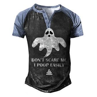 Dont Scare Me I Poop Easily Graphic Design Printed Casual Daily Basic Men's Henley Shirt Raglan Sleeve 3D Print T-shirt - Thegiftio UK