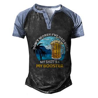 Dont Worry Ive Had Both My Shots Booster Summer Sunset Gift Graphic Design Printed Casual Daily Basic Men's Henley Shirt Raglan Sleeve 3D Print T-shirt - Thegiftio UK
