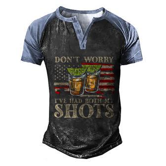 Dont Worry Ive Had Both My Shots Funny Two Shots Tequila Cute Gift Graphic Design Printed Casual Daily Basic Men's Henley Shirt Raglan Sleeve 3D Print T-shirt - Thegiftio UK