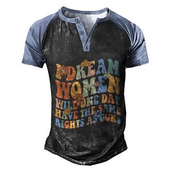 Dream Womens Rights As Guns Feminist Men's Henley Shirt Raglan Sleeve 3D Print T-shirt - Thegiftio UK