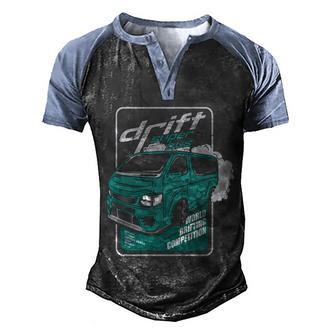 Drift Super Bus Graphic Design Printed Casual Daily Basic Men's Henley Shirt Raglan Sleeve 3D Print T-shirt - Thegiftio UK