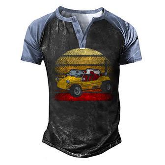 Dune Buggy Beach Vintage 70S 80S Beach Car Truck Lover Fun Men's Henley Shirt Raglan Sleeve 3D Print T-shirt - Thegiftio UK