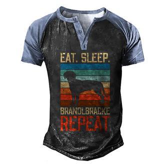 Eat Sleep Brandlbracke Repeat Cute Gift Graphic Design Printed Casual Daily Basic Men's Henley Shirt Raglan Sleeve 3D Print T-shirt - Thegiftio UK