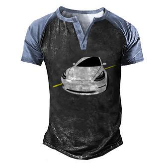 Electric Car Drive The Future Zero Emissions Owner Gift Graphic Design Printed Casual Daily Basic Men's Henley Shirt Raglan Sleeve 3D Print T-shirt - Thegiftio UK