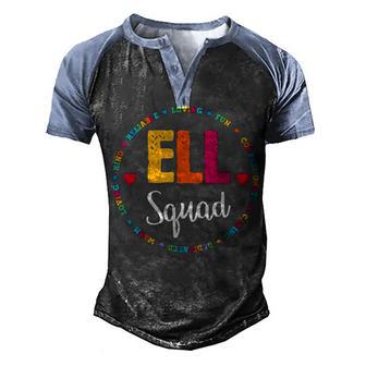 Ell Squad School Assistant School English Language Learner Men's Henley Shirt Raglan Sleeve 3D Print T-shirt - Thegiftio UK