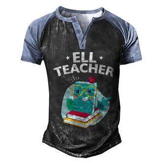 Ell Teacher English Language Learning Learner Funny Gift Graphic Design Printed Casual Daily Basic Men's Henley Shirt Raglan Sleeve 3D Print T-shirt - Thegiftio UK