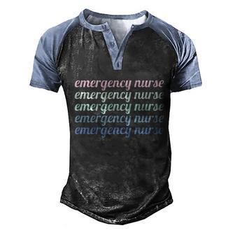 Emergency Nurse Gift Men's Henley Shirt Raglan Sleeve 3D Print T-shirt - Monsterry
