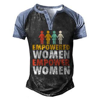 Empowered Women Empower Women Vintage Colors Graphic Design Printed Casual Daily Basic Men's Henley Shirt Raglan Sleeve 3D Print T-shirt - Thegiftio UK
