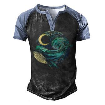 Environmentalism Humpback Whale Gifts For Conservation Men's Henley Shirt Raglan Sleeve 3D Print T-shirt - Thegiftio UK