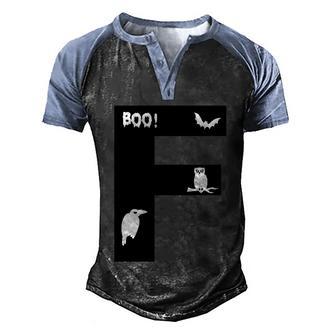 F Name Character Boo Dracula Funny Halloween Quote Graphic Design Printed Casual Daily Basic Men's Henley Shirt Raglan Sleeve 3D Print T-shirt - Thegiftio UK
