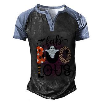Fa Boo Lous Halloween Costume Men's Henley Shirt Raglan Sleeve 3D Print T-shirt - Thegiftio UK