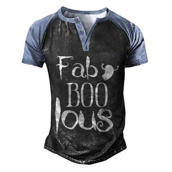 Fab Boo Lous Halloween Quote Graphic Design Printed Casual Daily Basic V3 Men's Henley Shirt Raglan Sleeve 3D Print T-shirt - Thegiftio UK