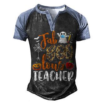 Fab Boo Lous Teacher Funny Boo Ghost Halloween Horror Gift Men's Henley Shirt Raglan Sleeve 3D Print T-shirt - Thegiftio UK