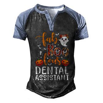 Faboolous Dental Assistant Funny Dental Assistant Halloween Graphic Design Printed Casual Daily Basic Men's Henley Shirt Raglan Sleeve 3D Print T-shirt - Thegiftio UK