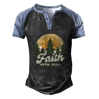 Faith Over Fear Graphic Design Printed Casual Daily Basic Men's Henley Shirt Raglan Sleeve 3D Print T-shirt - Thegiftio UK