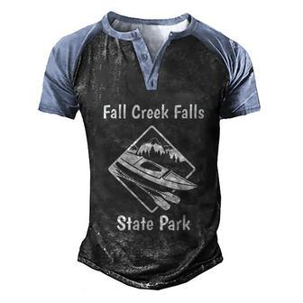 Fall Creek Falls State Park Kayak Vacation Funny Camping Graphic Design Printed Casual Daily Basic Men's Henley Shirt Raglan Sleeve 3D Print T-shirt - Thegiftio UK