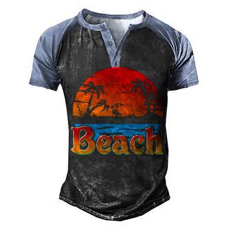 Family Island Beach Vacation S Men's Henley Shirt Raglan Sleeve 3D Print T-shirt - Thegiftio UK