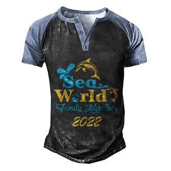 Family Sea World Trip Sea World Adventure Family 2022 Trip Graphic Design Printed Casual Daily Basic Men's Henley Shirt Raglan Sleeve 3D Print T-shirt - Thegiftio UK