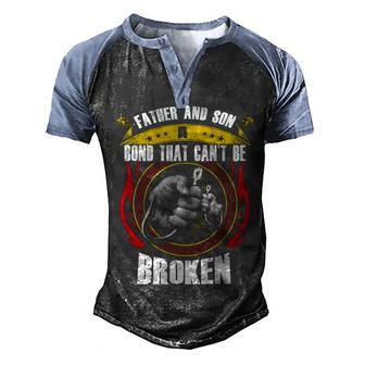Father And Son Fishing Men's Henley Shirt Raglan Sleeve 3D Print T-shirt - Thegiftio UK