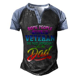Fathers Day Gift Veteran Dad Great Gift Graphic Design Printed Casual Daily Basic Men's Henley Shirt Raglan Sleeve 3D Print T-shirt - Thegiftio UK