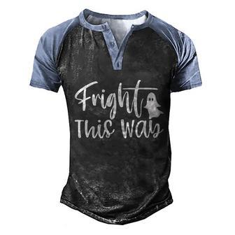 Fight This Way Halloween Quote Graphic Design Printed Casual Daily Basic Men's Henley Shirt Raglan Sleeve 3D Print T-shirt - Thegiftio UK