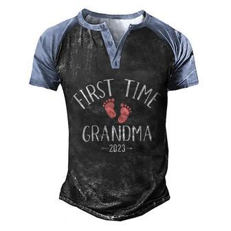 First Time Grandma 2023 For Granny To Be Meaningful Gift Graphic Design Printed Casual Daily Basic Men's Henley Shirt Raglan Sleeve 3D Print T-shirt - Thegiftio UK