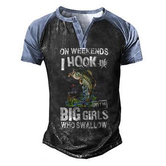 Fishing Big Girls Who Swallow V2 Men's Henley Shirt Raglan Sleeve 3D Print T-shirt - Thegiftio UK