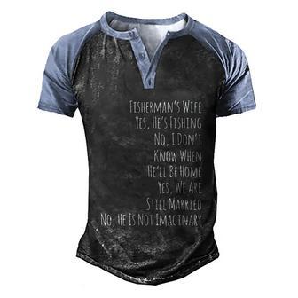 Fishing Fishermans Wife Graphic Design Printed Casual Daily Basic Men's Henley Shirt Raglan Sleeve 3D Print T-shirt - Thegiftio UK