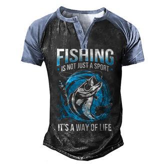 Fishing Is Not Just A Sport Its A Way Of Life Graphic Design Printed Casual Daily Basic Men's Henley Shirt Raglan Sleeve 3D Print T-shirt - Thegiftio UK