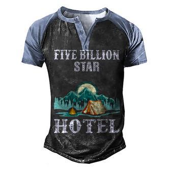 Five Billion Star Hotel Camping Gift S Men's Henley Shirt Raglan Sleeve 3D Print T-shirt - Thegiftio UK