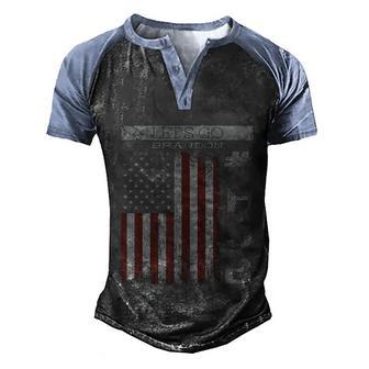 Fjb Lets Go Brandon Conservative Anti Liberal Us Flag Graphic Design Printed Casual Daily Basic Men's Henley Shirt Raglan Sleeve 3D Print T-shirt - Thegiftio UK