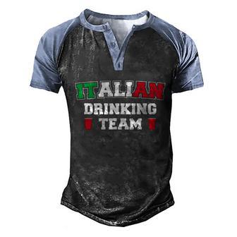 Flag Of Italy Italian Day Drinking Team Graphic Design Printed Casual Daily Basic Men's Henley Shirt Raglan Sleeve 3D Print T-shirt - Thegiftio UK