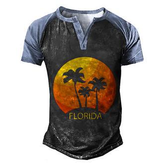 Florida Fl Sunshine Gift V2 Men's Henley Shirt Raglan Sleeve 3D Print T-shirt - Thegiftio UK