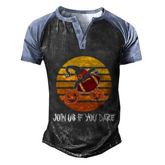 Football Halloween Witch Hat Pumpkin Halloween Day Graphic Design Printed Casual Daily Basic Men's Henley Shirt Raglan Sleeve 3D Print T-shirt - Thegiftio UK