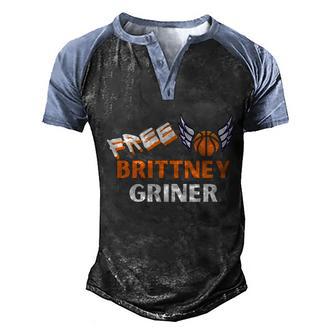 Free Bg Free Brittney Griner Out Russian Prison Graphic Design Printed Casual Daily Basic V3 Men's Henley Shirt Raglan Sleeve 3D Print T-shirt - Thegiftio UK