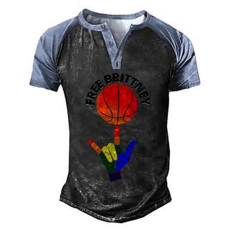 Free Brittney Griner Free Bg Basketball Lgbt Lgbtq Pride Graphic Design Printed Casual Daily Basic Men's Henley Shirt Raglan Sleeve 3D Print T-shirt - Thegiftio UK