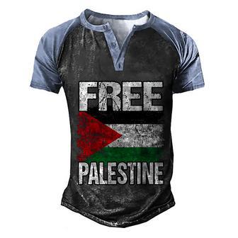 Free Palestine Gift Graphic Design Printed Casual Daily Basic V2 Men's Henley Shirt Raglan Sleeve 3D Print T-shirt - Thegiftio UK