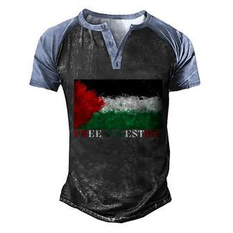 Free Palestine Gift Graphic Design Printed Casual Daily Basic V5 Men's Henley Shirt Raglan Sleeve 3D Print T-shirt - Thegiftio UK