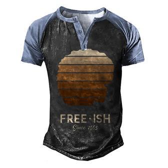 Freeish Since 1865 Melanin V2 Men's Henley Shirt Raglan Sleeve 3D Print T-shirt - Thegiftio UK