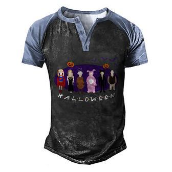 Friends Halloween Trick Or Treat Graphic Design Printed Casual Daily Basic Men's Henley Shirt Raglan Sleeve 3D Print T-shirt - Thegiftio UK